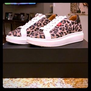 Veronica Beard leopard tennis shoes
